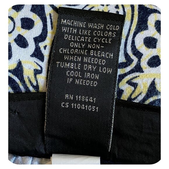 Lane Bryant Elastic Waist Pull-On Skirt Floral Print in Blue / Yellow Womens 26/ - Picture 6 of 7